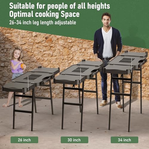 Pizza Oven Table Compatible with Ninja Woodfire (51" x 34.5" x 17")