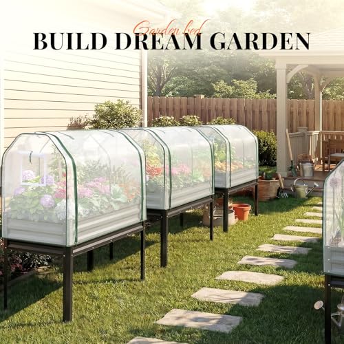 Large Raised Garden Bed with Large & Cover 48×24×56 in