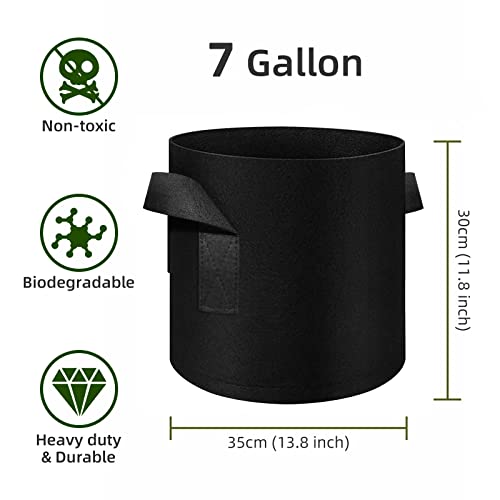 12 Pack 7 Gallon Plant Grow Bags (12 Count)