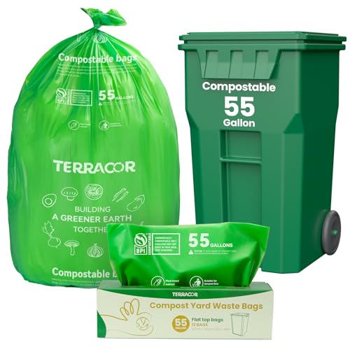 55 60 Gallon Compostable Trash Bags Liners (55 Gal)