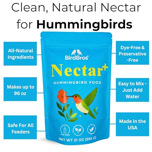 Hummingbird Nectar Powder Nectar+ Hummingbird Food for Feeders (21 Ounce)