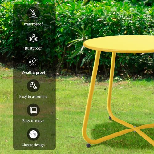 Patio Side Table (Yellow)