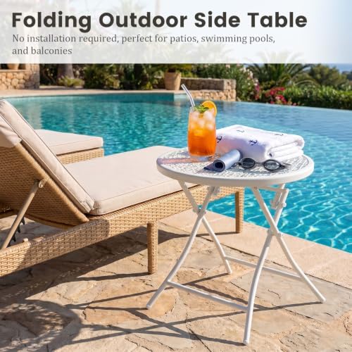 Folding Small Outdoor Side Table