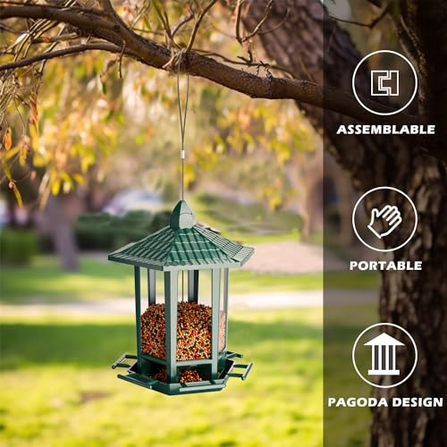 4 Pack Bird Feeders for Outdoor Hanging