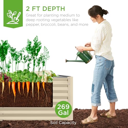 6x3x2ft Outdoor Metal Raised Garden Bed