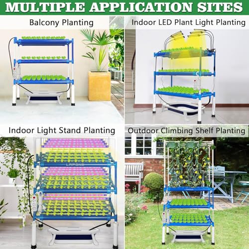 3 Tier 108 Sites Hydroponics Growing System Kit with Light Blocking