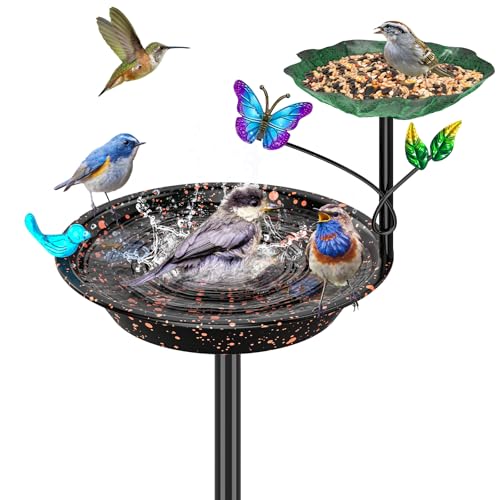 Metal Bird Bath for Outside Garden Birdbath Bowl