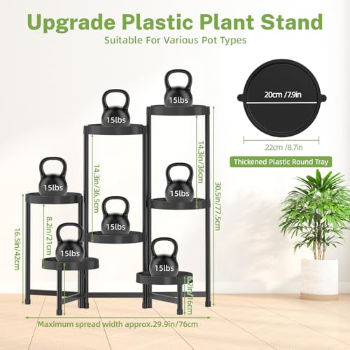 7 Tier Folding Plant Stand Indoor Outdoor (7 Count)