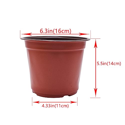 100 PCS 6 Inches Plastic Plant Nursery Pots