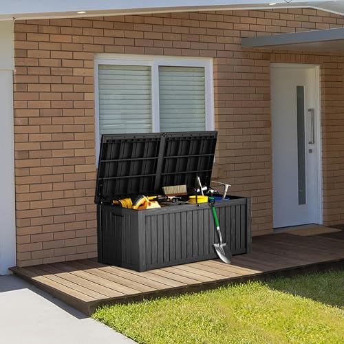 Outdoor Storage Box (Black / 180 Gallon)