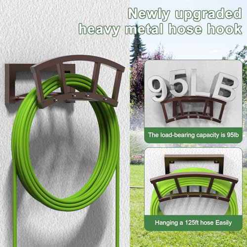 2 Pack Garden Hose Holder Wall Mounted (2 Count)