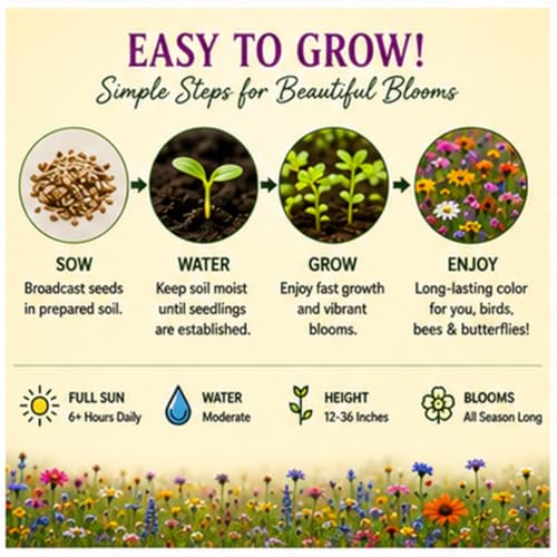 Birds Bees & Butterflies Wildflower Mix Seeds (500 Count)