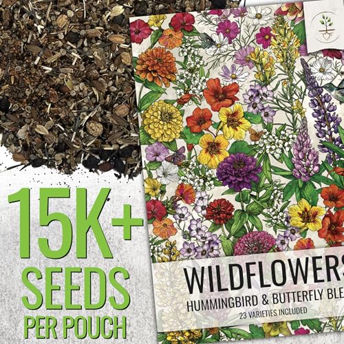 Flower Seeds Hummingbird and Butterfly Mix 1 Ounce Bulk Pack