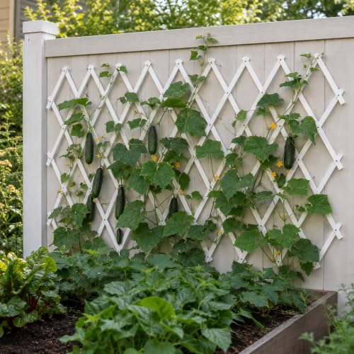 Expandable Garden Trellis (White / 38"x89")