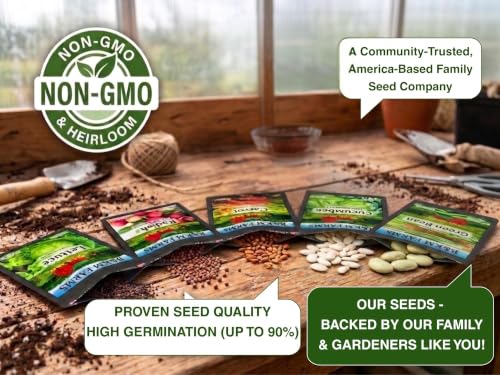 30,000+ Non-GMO Heirloom Seed Kit-30 Fruit & Vegetable Variety (30 Count)
