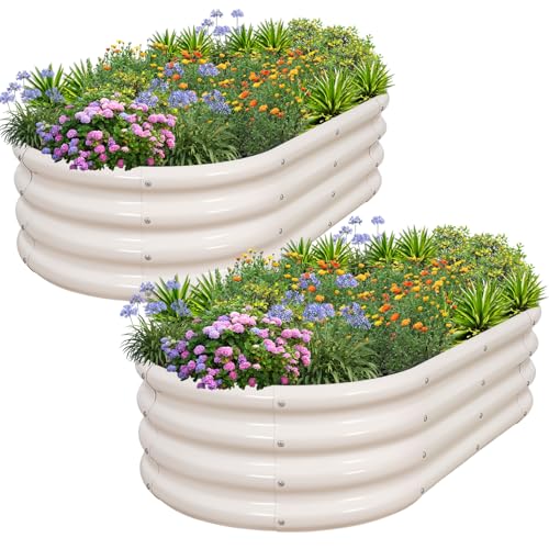 Galvanized Raised Garden Bed Outdoor (2 Count)