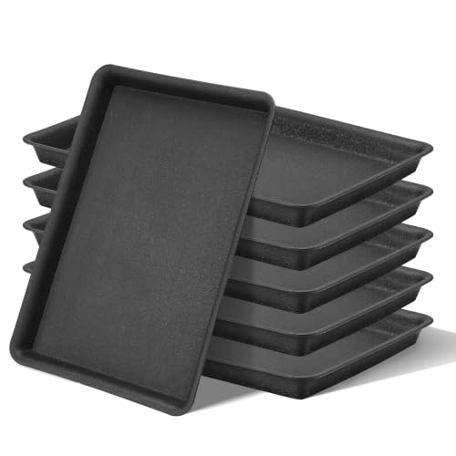6PCS Seed Starter Tray (15 Inch / Black-6 Packs)