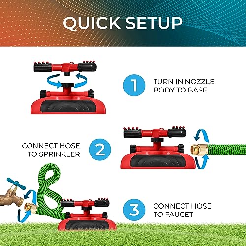 Rotating Lawn Sprinkler for Yard & Kids
