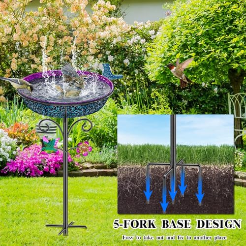 Metal Bird Bath for Outside