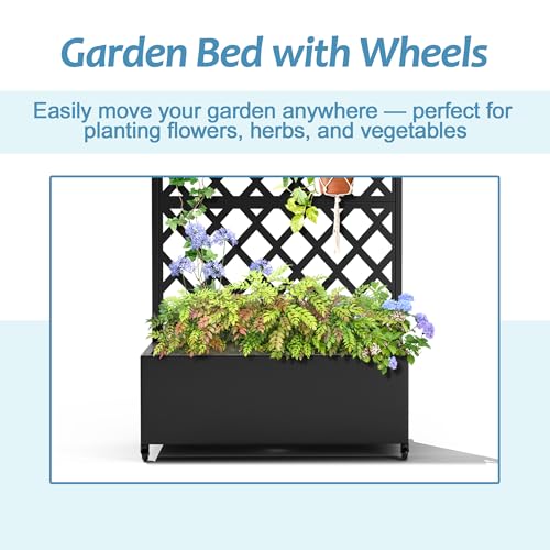 Metal Planter Box with Trellis