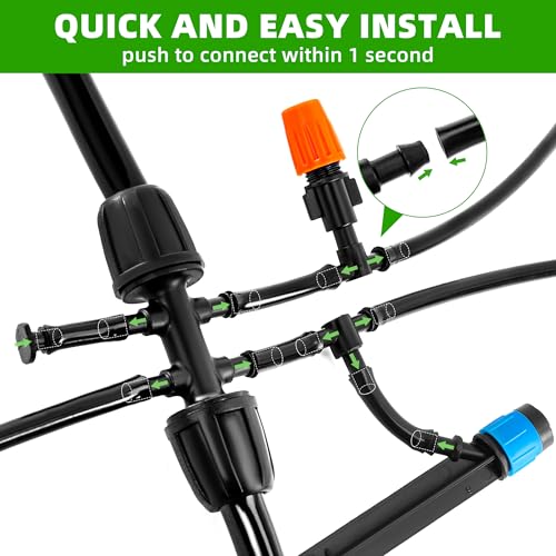 240FT DIY Automatic Drip Irrigation System Kit for Garden (175 Count)
