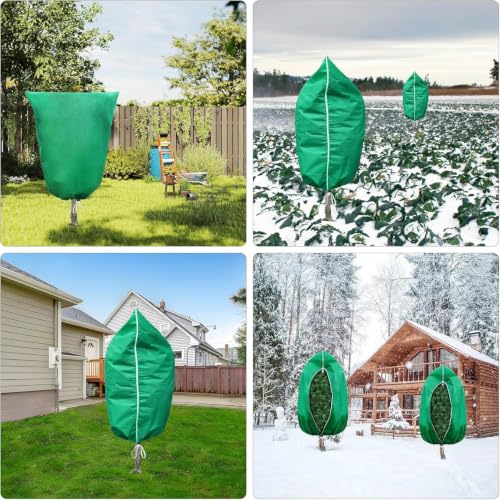2 Pack 120"x120" Plant Covers with Zipper and Drawstring (2 Pack 120"x120")
