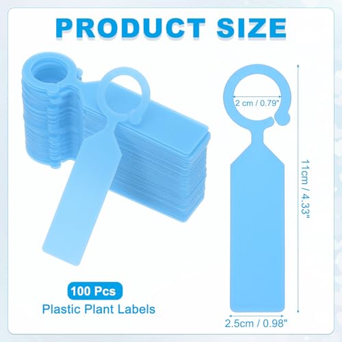 Waterproof Plastic Plant Labels (Light Blue)