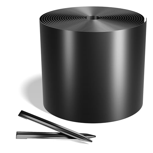 Galvanized Steel Landscape Edging Roll (6"x50' / Black)