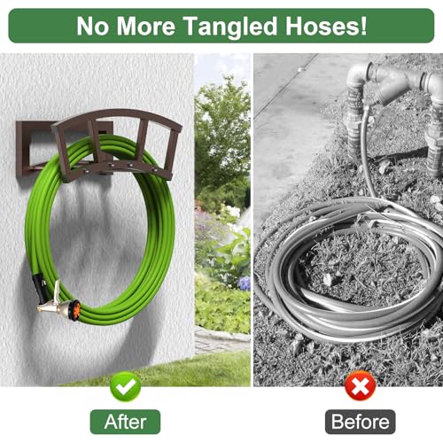 2 Pack Garden Hose Holder Wall Mounted (2 Count)