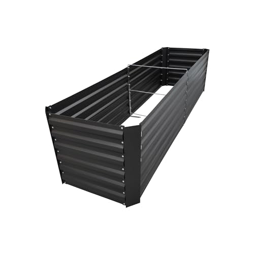 8x2x2FT Black Metal Raised Garden Bed Kit (Black / 8x2x2 ft)