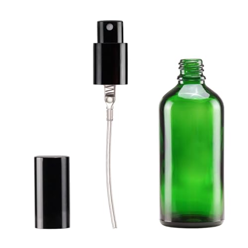 Green Glass Spray Bottles 4oz (4 Count)