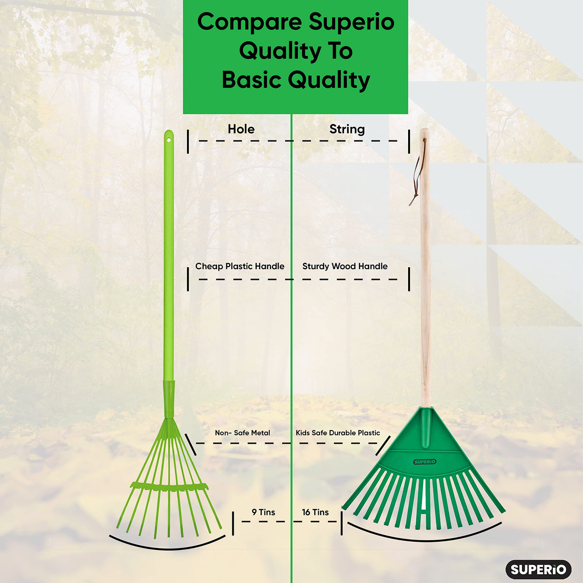 Kids Leaf Rake (3 Count)