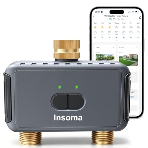 2 Zone WiFi Water Timer Brass Inlet Outlet (2 Zone-Brass-WiFi)