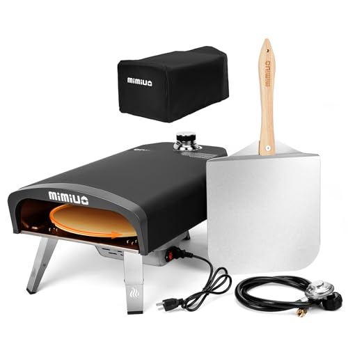 Auto Rotating Gas Pizza Oven Outdoor 39Lbs