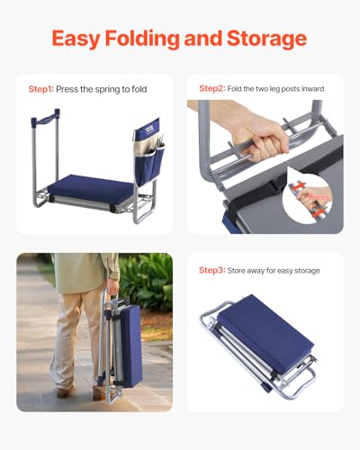 Large Folding Garden Kneeler and Seat Heavy Duty