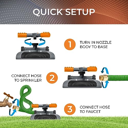 Rotating Lawn Sprinkler for Yard & Kids