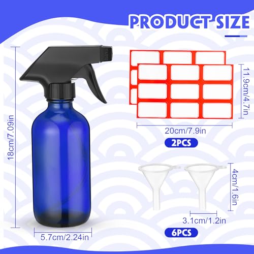 12 Pcs 8 oz Glass Spray Bottles
