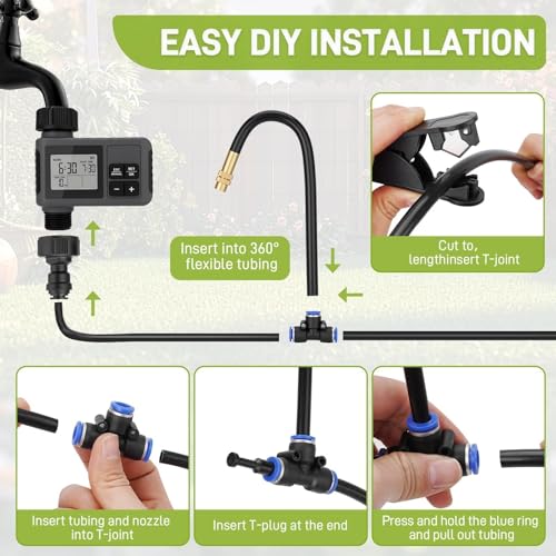 66FT Drip Irrigation System with Water Timer