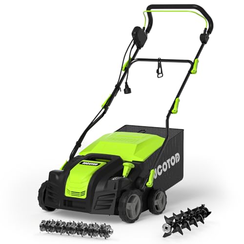 2-in-1 Dethatcher & Scarifier, 16", 15A Electric Lawn Care