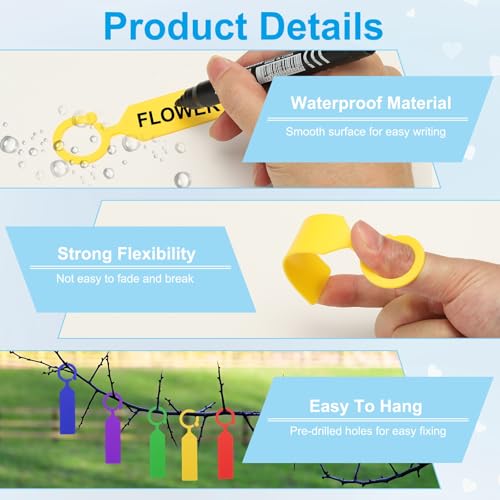 Waterproof Plastic Plant Labels (Yellow)