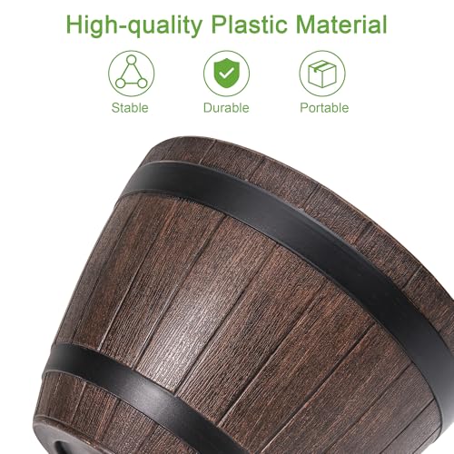 Plant Pots with Drainage Holes & Saucer