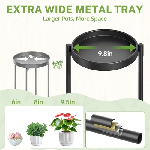 6 Tier Large Plant Stand with Grow Light (Black with Lights / 6 Tiers)