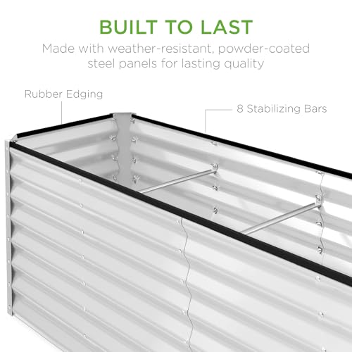 8x2x2ft Raised Outdoor Metal Garden Bed