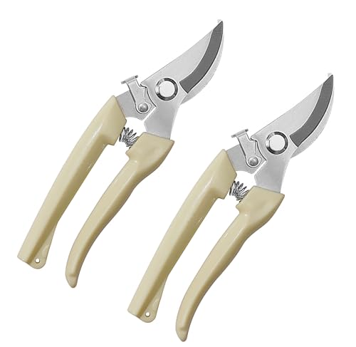 2PCS Garden Flower Shears Pruning Shears 6.9 inches Scissors Heavy Duty Plant Scissors for Cutting Flowers