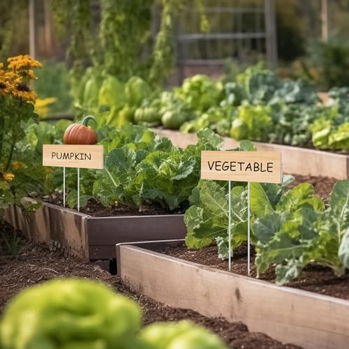 10 Set Jumbo Outdoor Plant Label Stakes with Marker