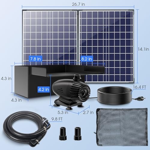 55W Solar Pond Waterfall with Fountain Pump
