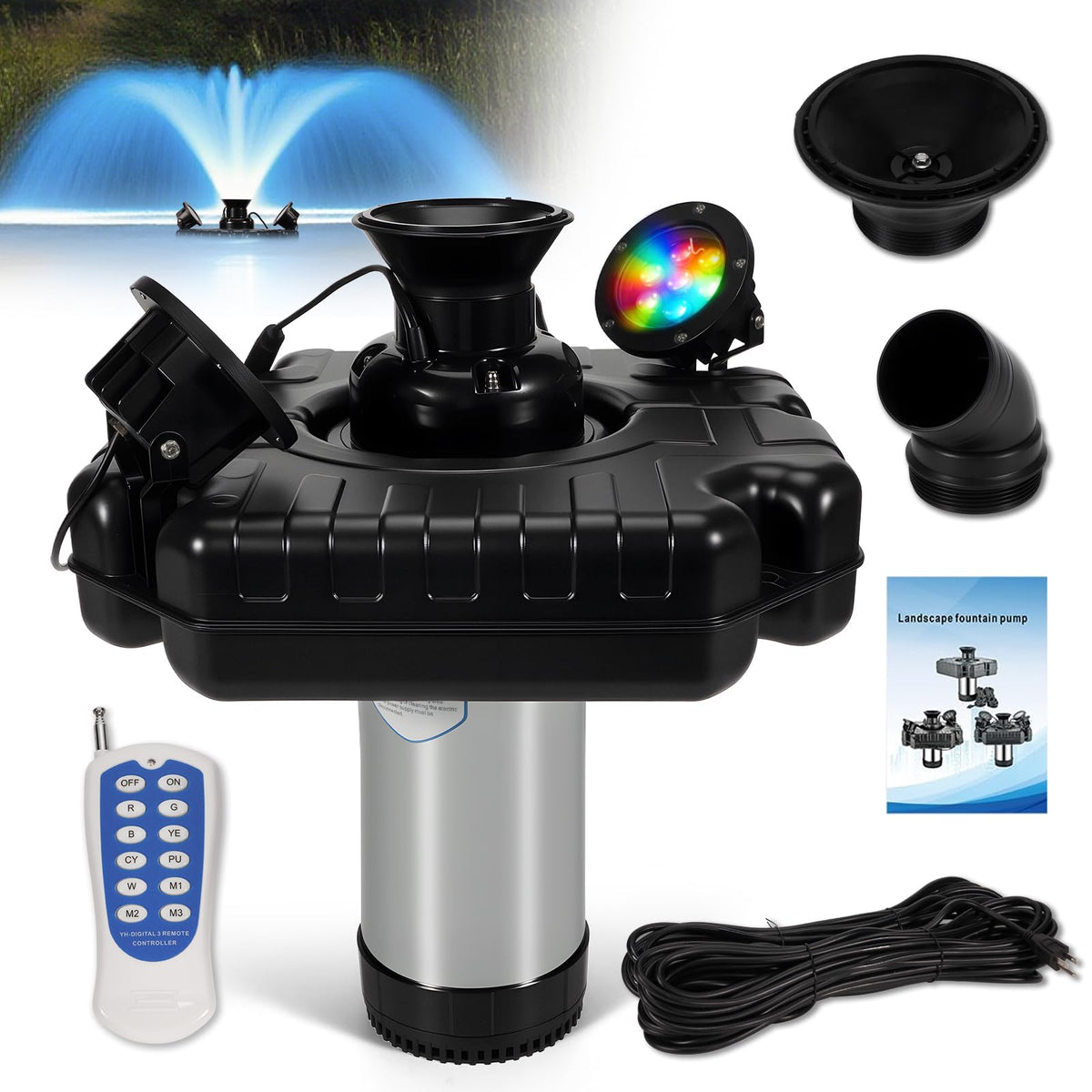 Pond Fountain Aerator with 4