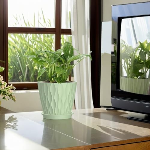 4 Inch Plant Pots (Green / 4inch)