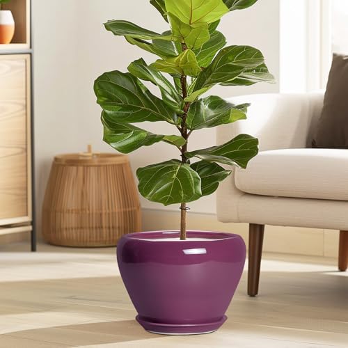 Ceramic Planter (8 Inch / Purple)