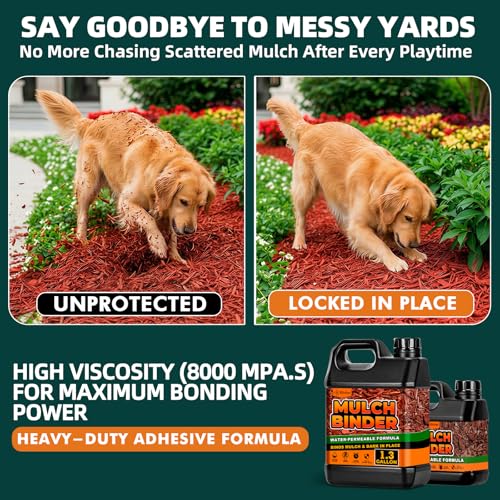 Mulch Binder for Landscaping (1.3 Gallon Mulch Glue)